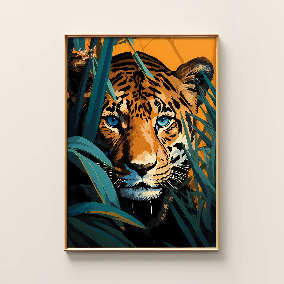 Leopard Print Poster, Vintage Animal Art
