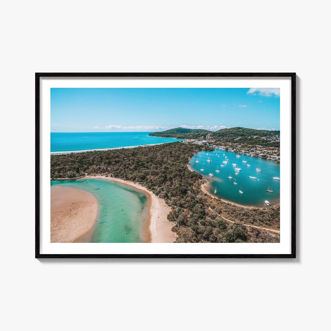 Noosa Heads Australia Turquoise Bay Beach Aerial Photo Art Poster