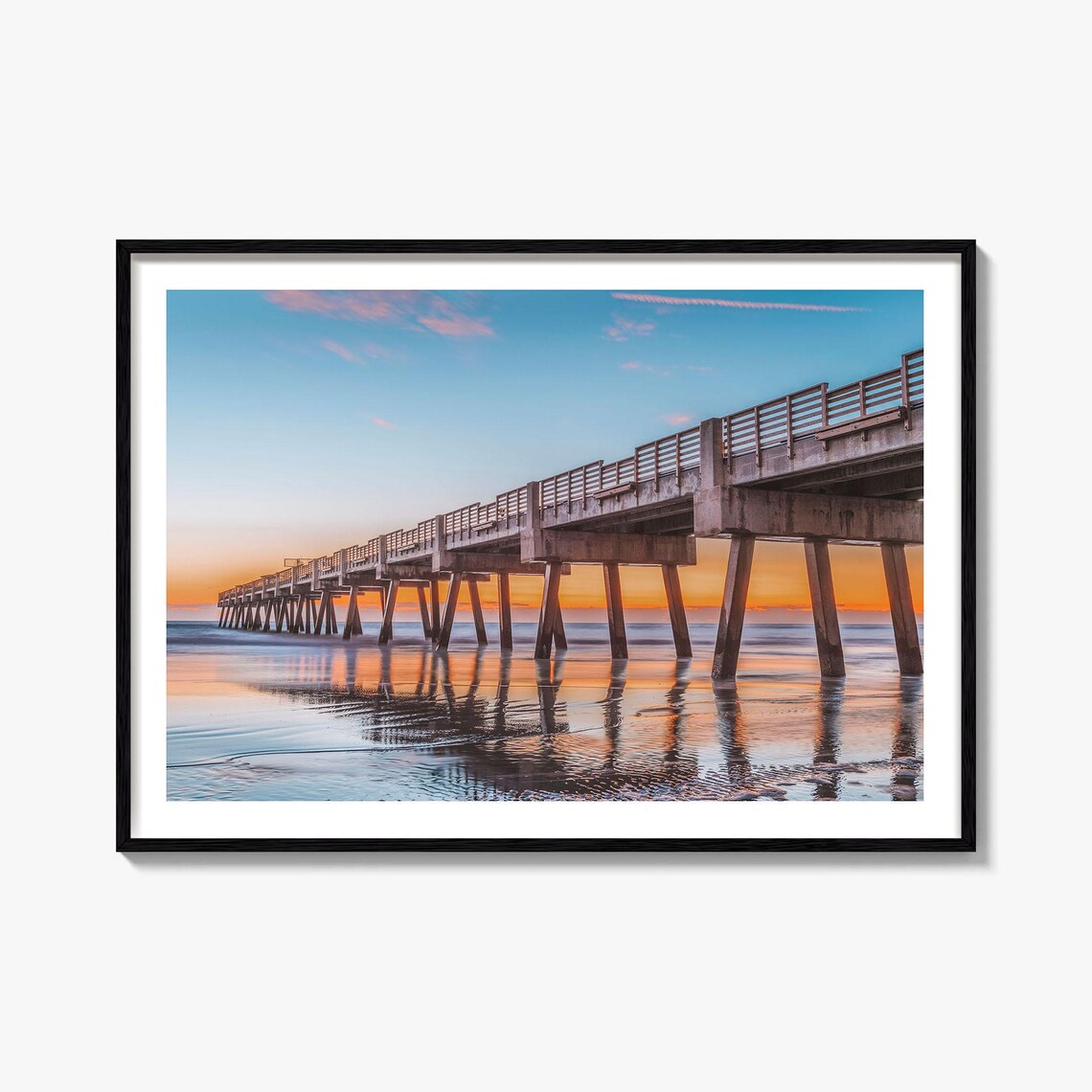 Jacksonville Beach Travel Poster, City Street Map