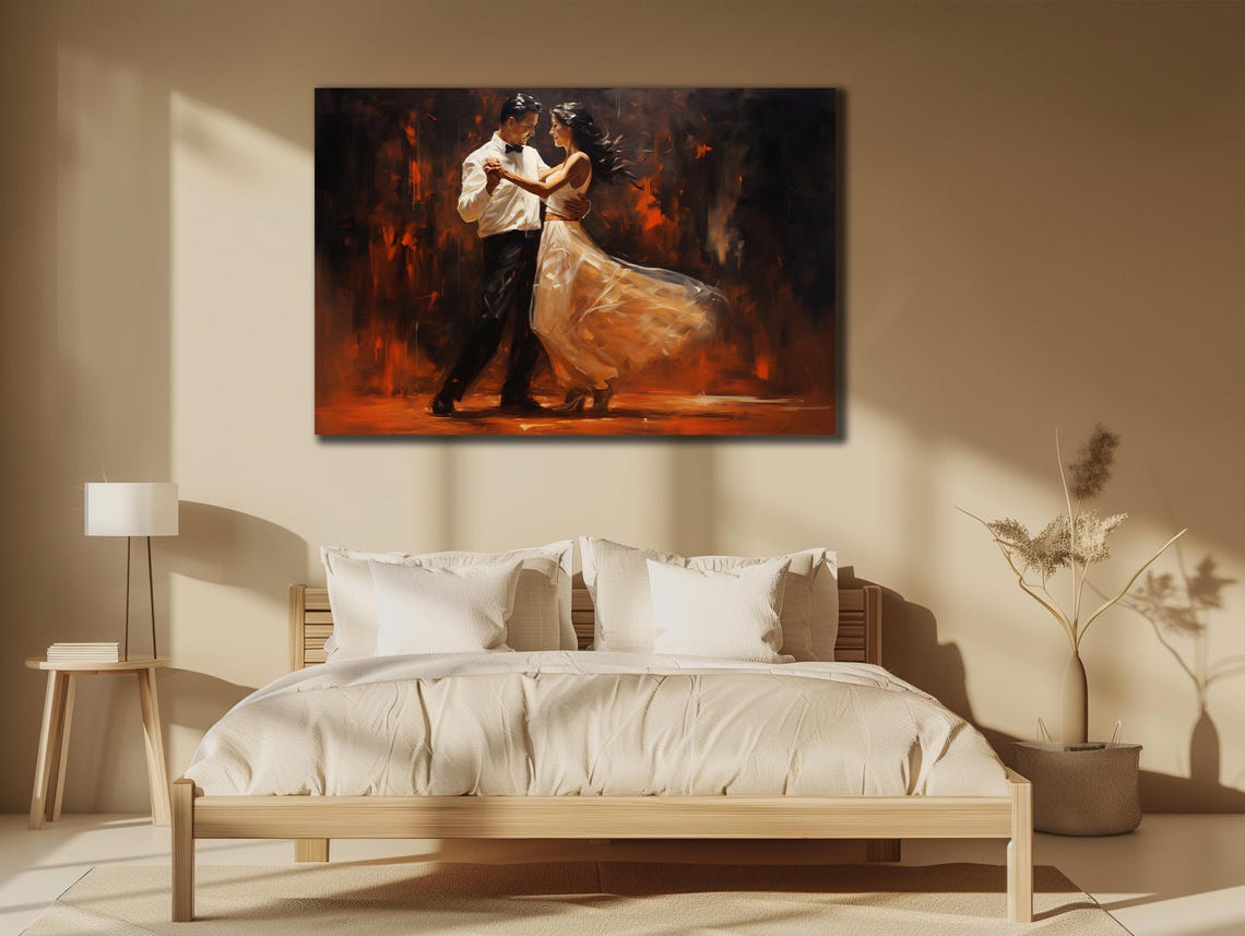 Romantic Couple Tango Dancing Art Print - Image 3