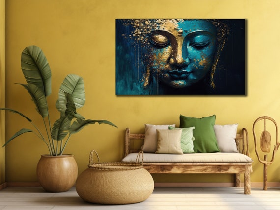Colorful Buddha Print Asian Painting Wall Decor House Gift Idea For Wall Decor Yoga Wall Art Spiritual Poster Home Decoration
