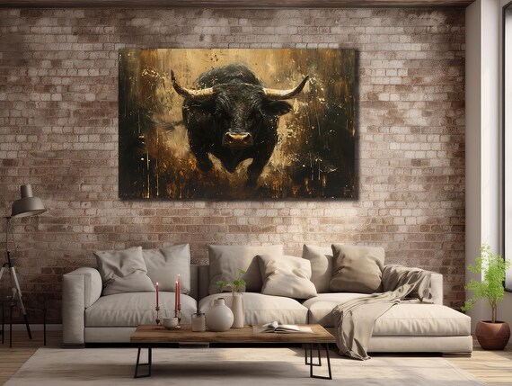 Bull Portrait Prints Wall Art Matador Bull Fighting Animal Poster Farmer Gifts Home Decor Art Prints Room Gift