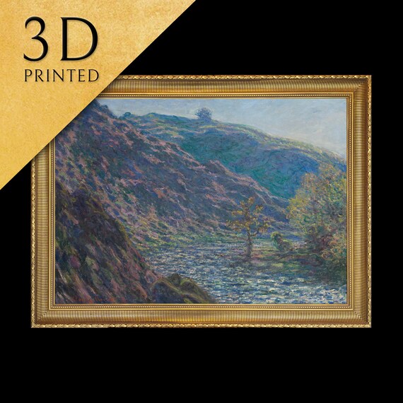 Claude Monet River Valley with Rushing Stream Impressionist Landscape Poster