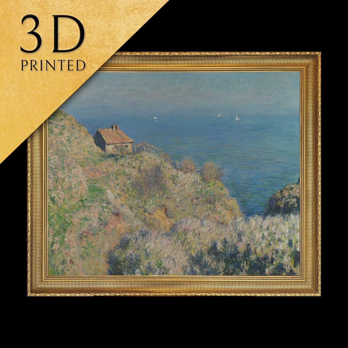 La Maison du Pecheur Varengeville by Claude Monet Coastal Cliff House Poster