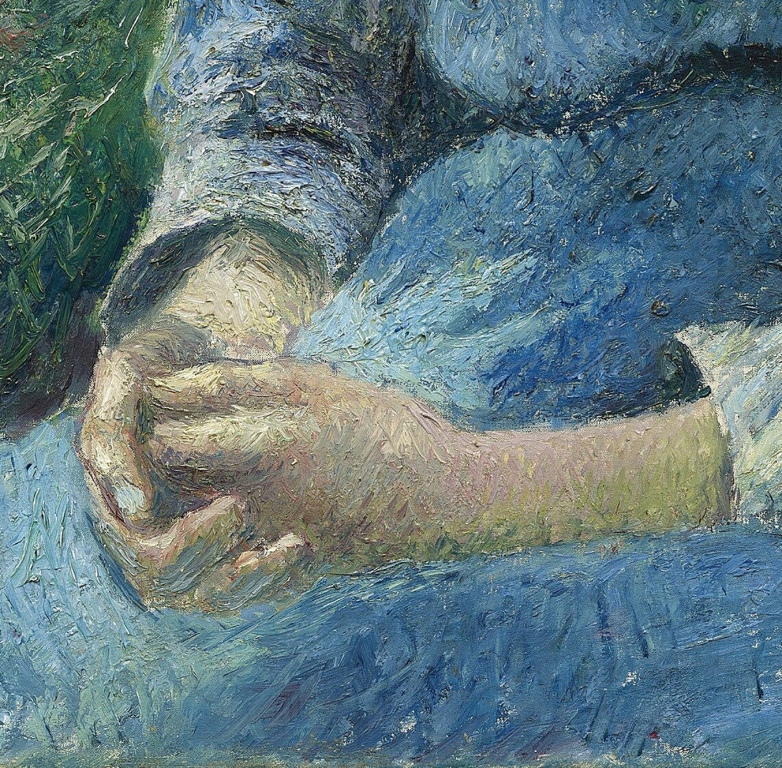Camille Pissarro Peasant Girl Straw Hat Seated In Garden Wall Art - Image 2