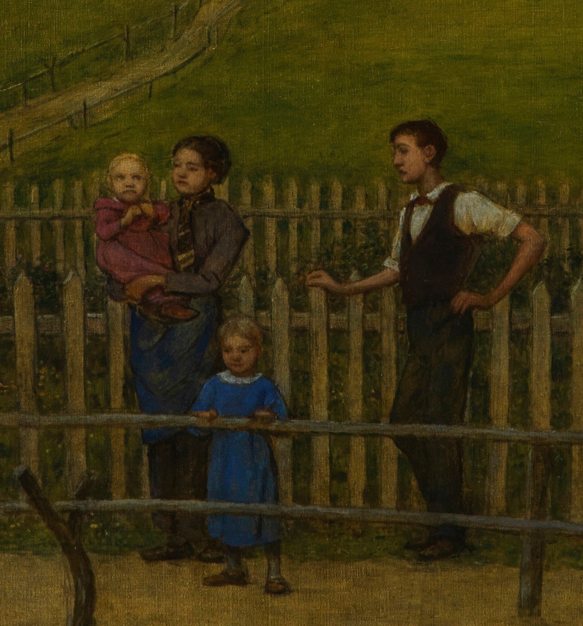 Hans Thoma Evening In Switzerland Alpine Mountain Village Poster - Image 3