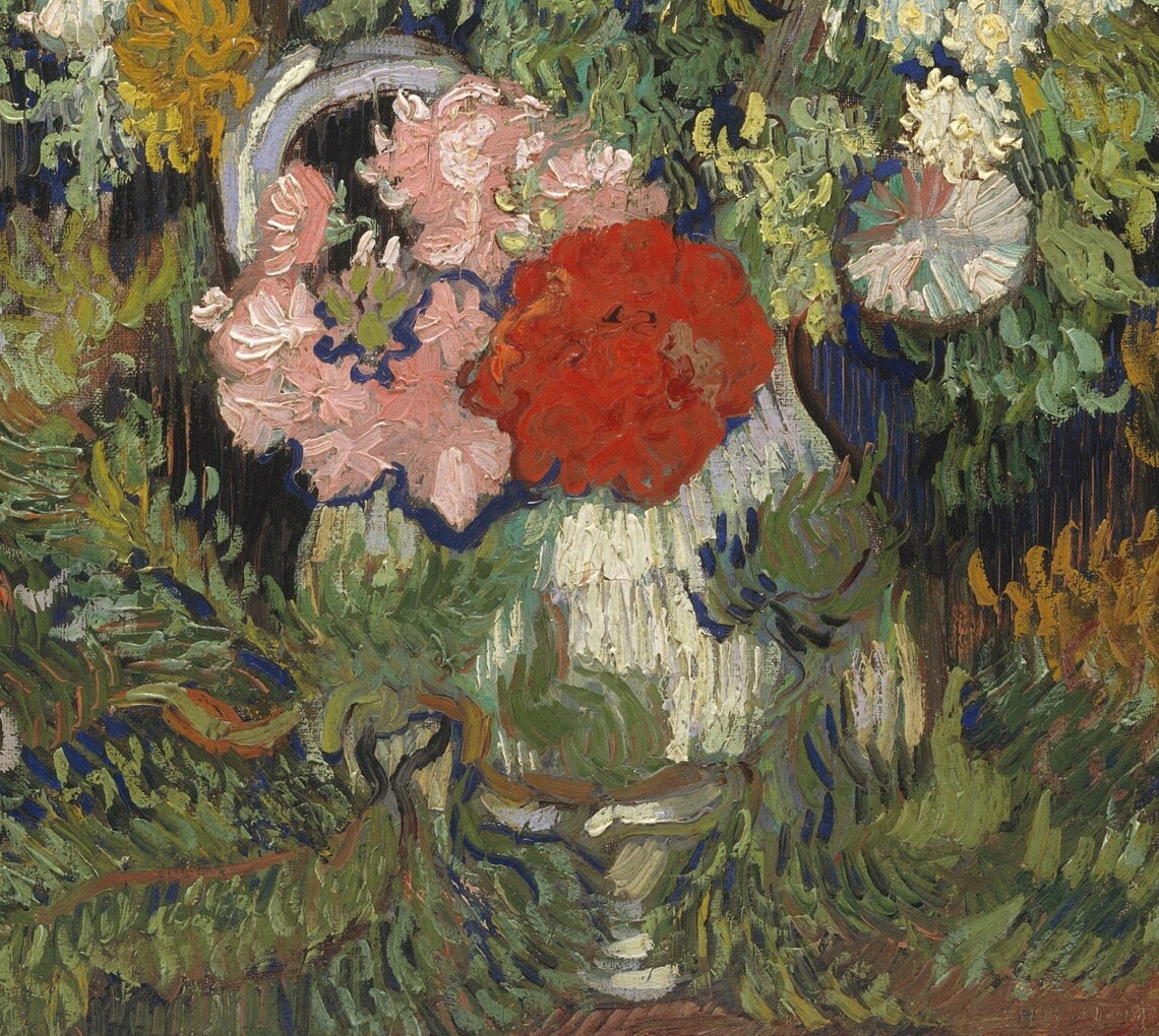 Vincent Van Gogh Bouquet Of Flowers In A Vase Textured Art Poster - Image 3