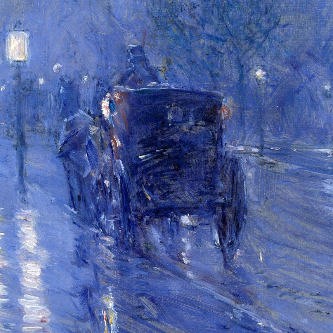 Rainy Midnight by Childe Hassam, Oil-Painting Print - Image 2