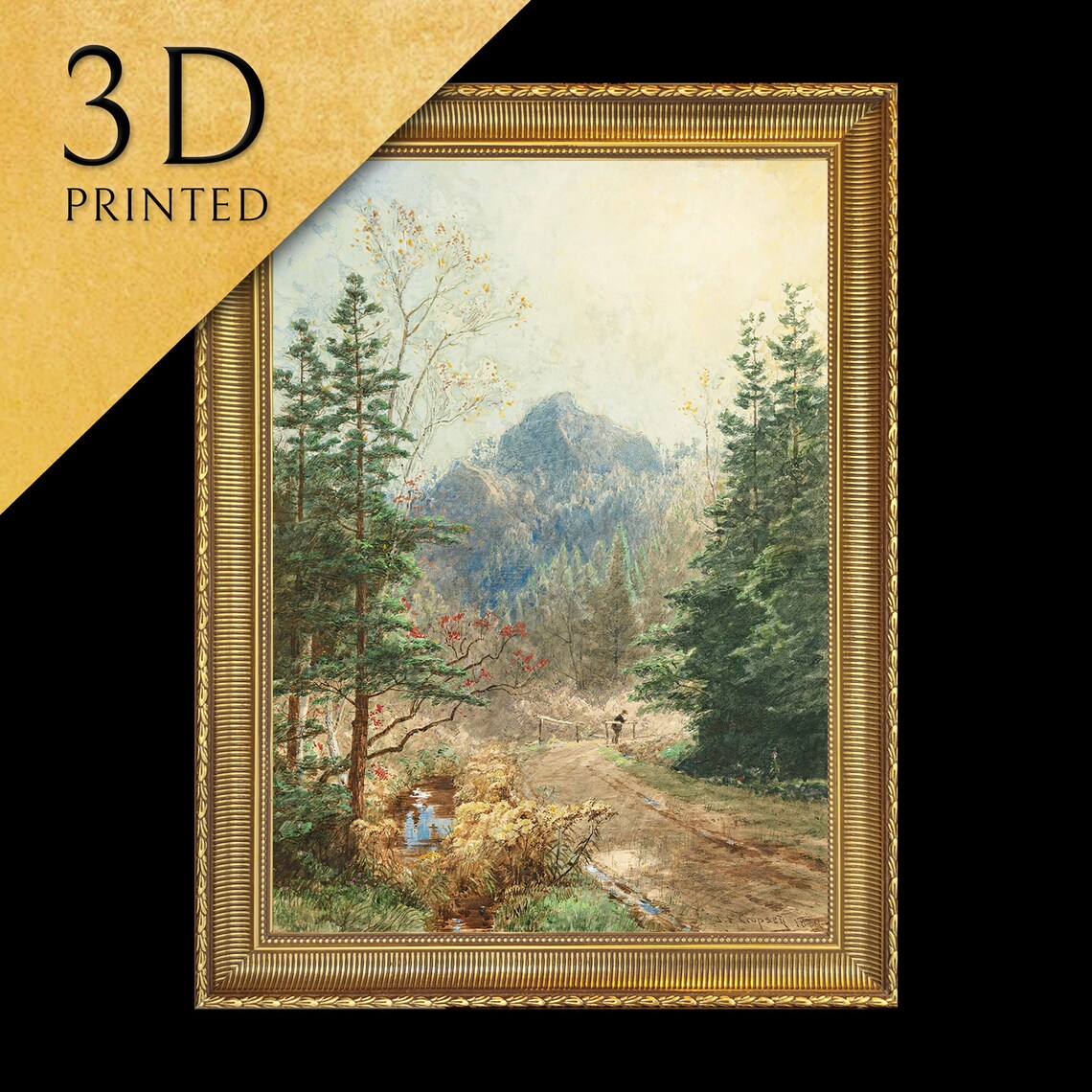 Jasper Cropsey Greenwood Notch Pine Forest Mountain Landscape Poster