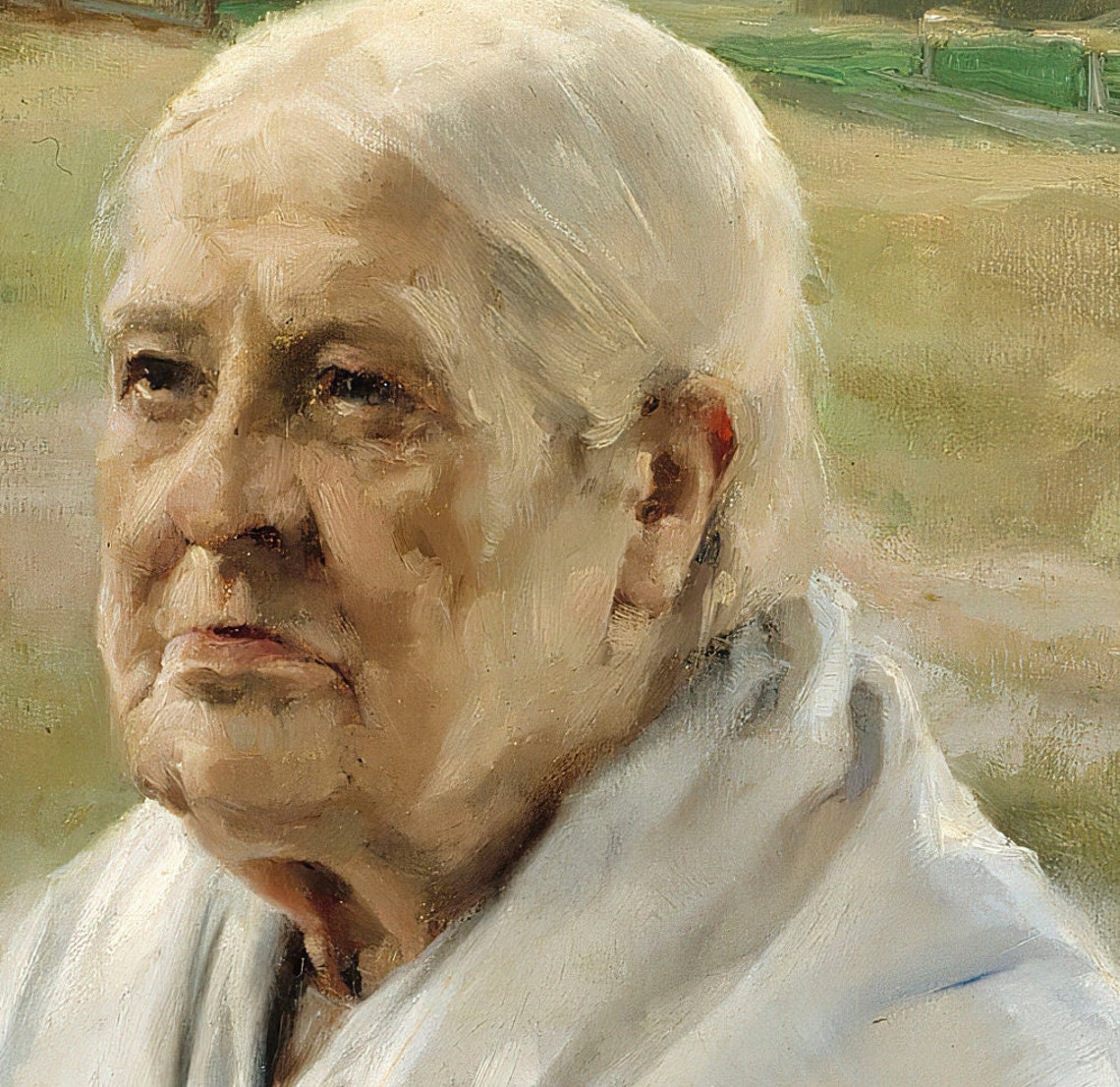 Albert Edelfelt Old Woman With Chip Basket Elder Portrait Wall Art - Image 3