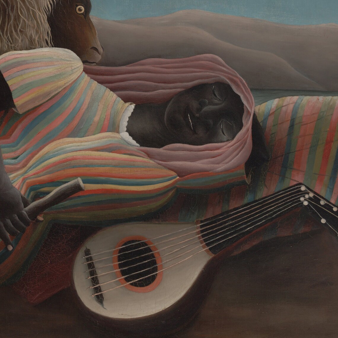 The Sleeping Gypsy by Henri Rousseau Moonlit Desert Lion Scene Poster - Image 3