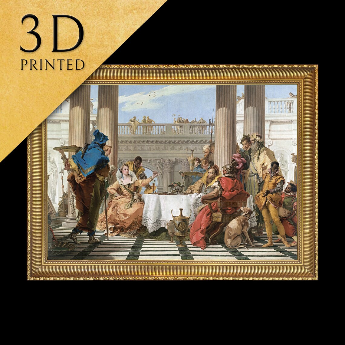 The Banquet Of Cleopatra By Giovanni Battista Tiepolo 3d Printed With Texture And Brush Strokes Looks Like Original Oil Painting