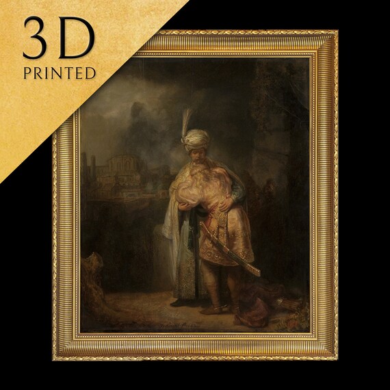 David And Jonathan By Rembrandt 3d Printed With Texture And Brush Strokes Looks Like Original Oil Painting