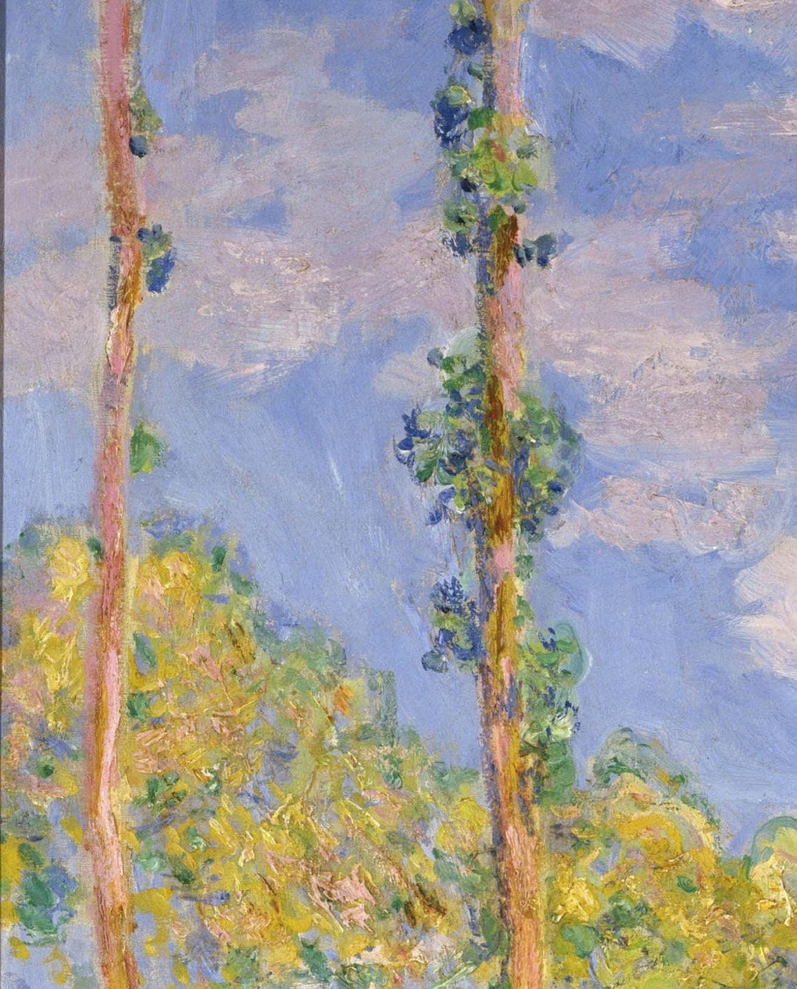 Claude Monet Poplars in the Sun River Row Impressionist Poster - Image 2