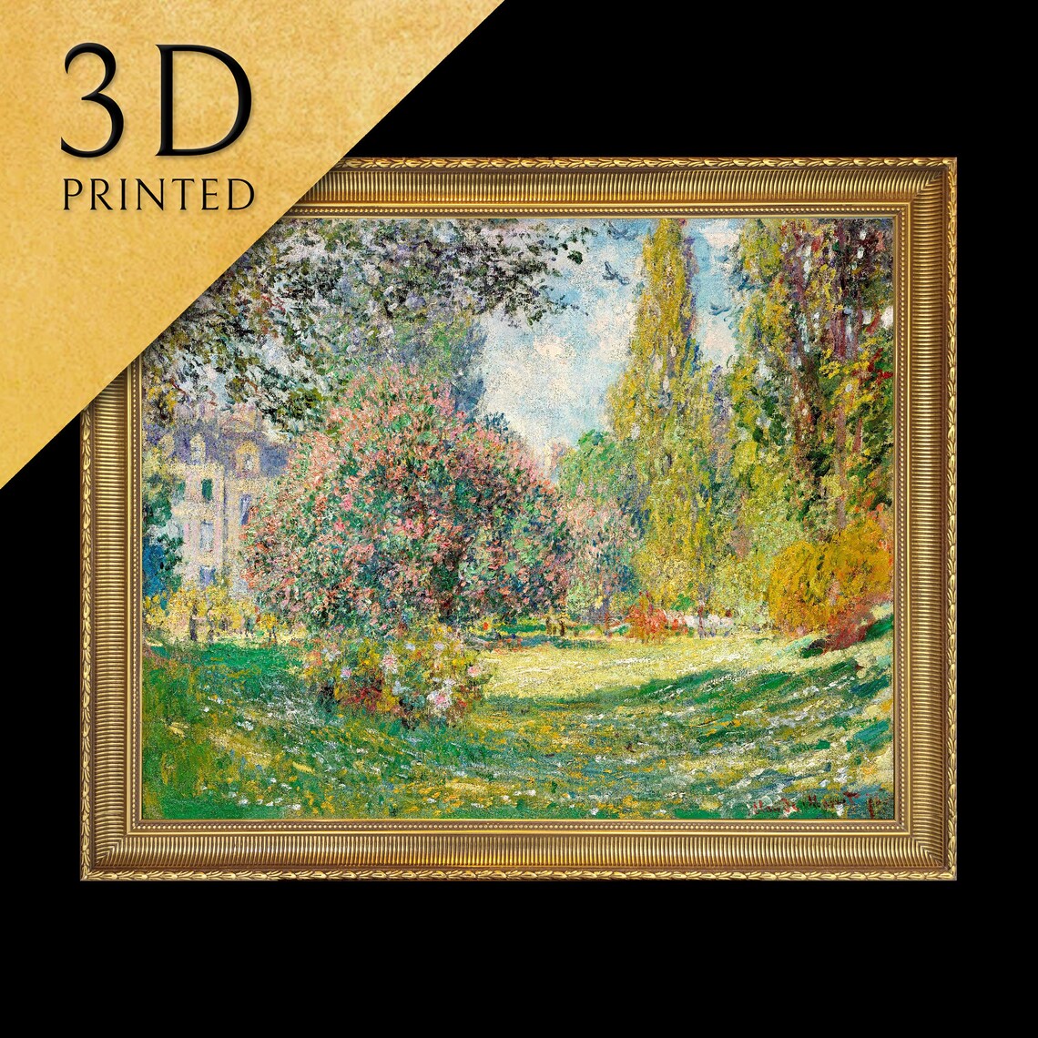 Parc Monceau by Monet, Oil Painting-Style Art Print
