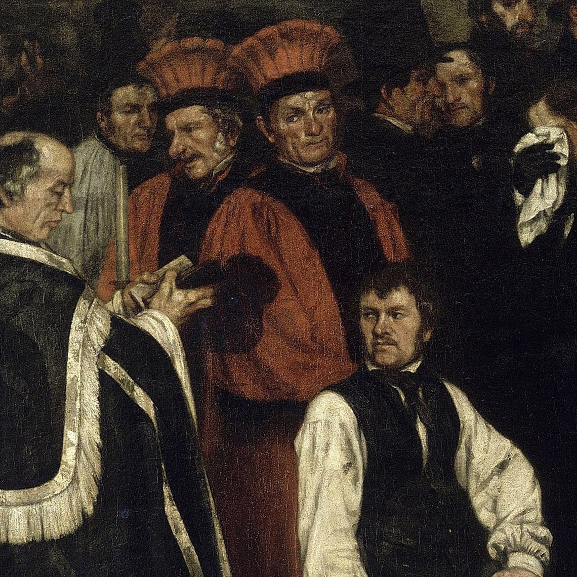 Gustave Courbet A Burial at Ornans Solemn Funeral Scene Poster - Image 3