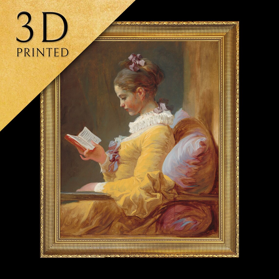 Young Girl Reading, Fragonard-Inspired Art Print