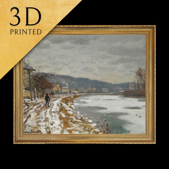 La Seine A Bougival By Claude Monet 3d Printed With Texture And Brush Strokes Looks Like Original Oil Painting