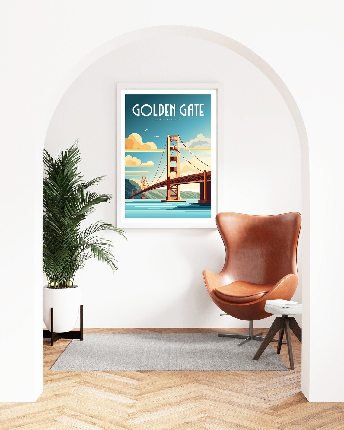 San Francisco Golden Gate Retro Travel Poster - Image 3
