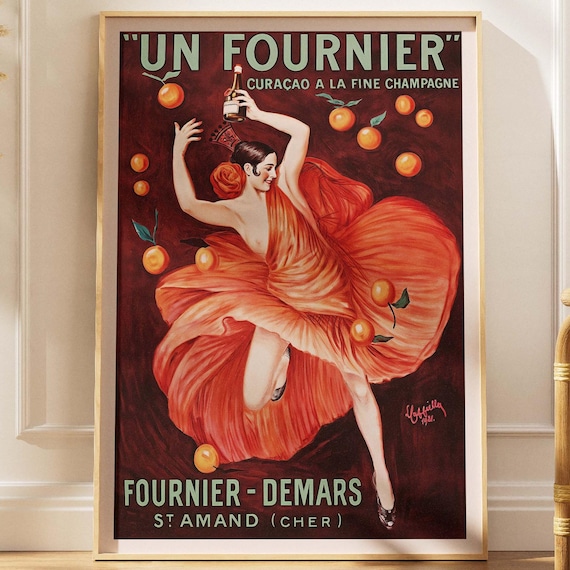 Un Fournier Curacao Vintage French Advertising Poster Cappiello 1921