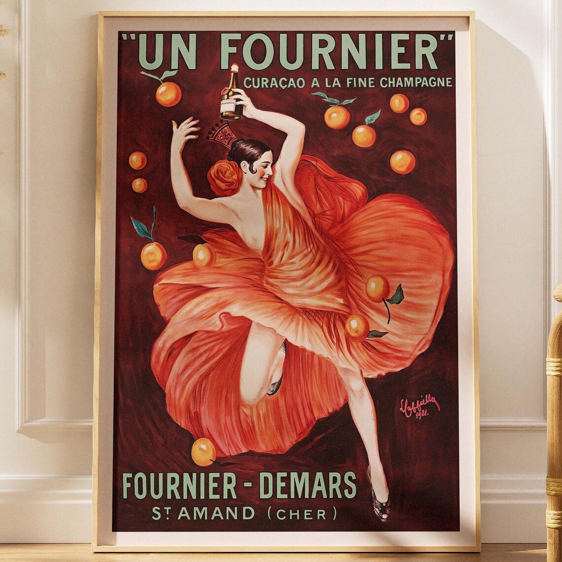 Un Fournier Curacao Vintage French Advertising Poster Cappiello 1921