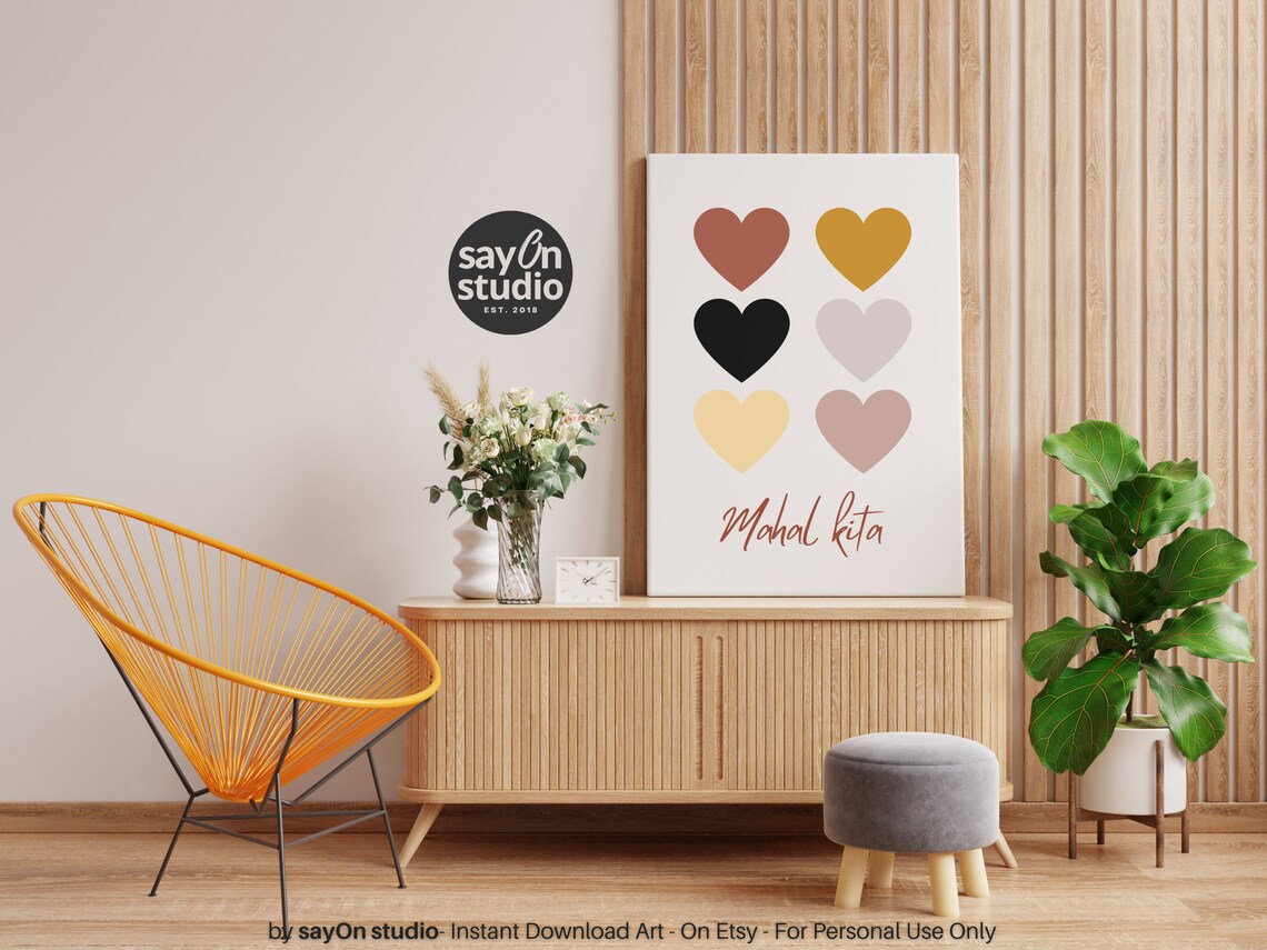 Mahal Kita Filipino Love Quote, Valentine's Day Art Print - Image 4