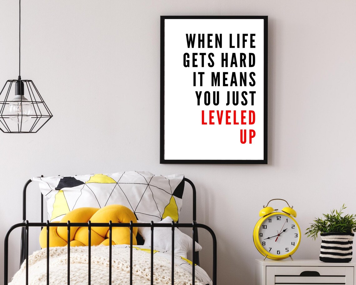 When Life Gets Hard Quote Art Print, Kids Affirmation - Image 3