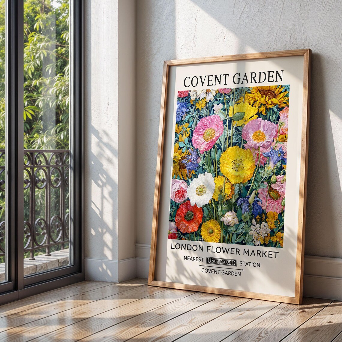 Covent Garden Flower Market William Morris Art Print