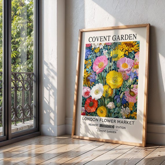 Covent Garden Flower Market William Morris Art Print