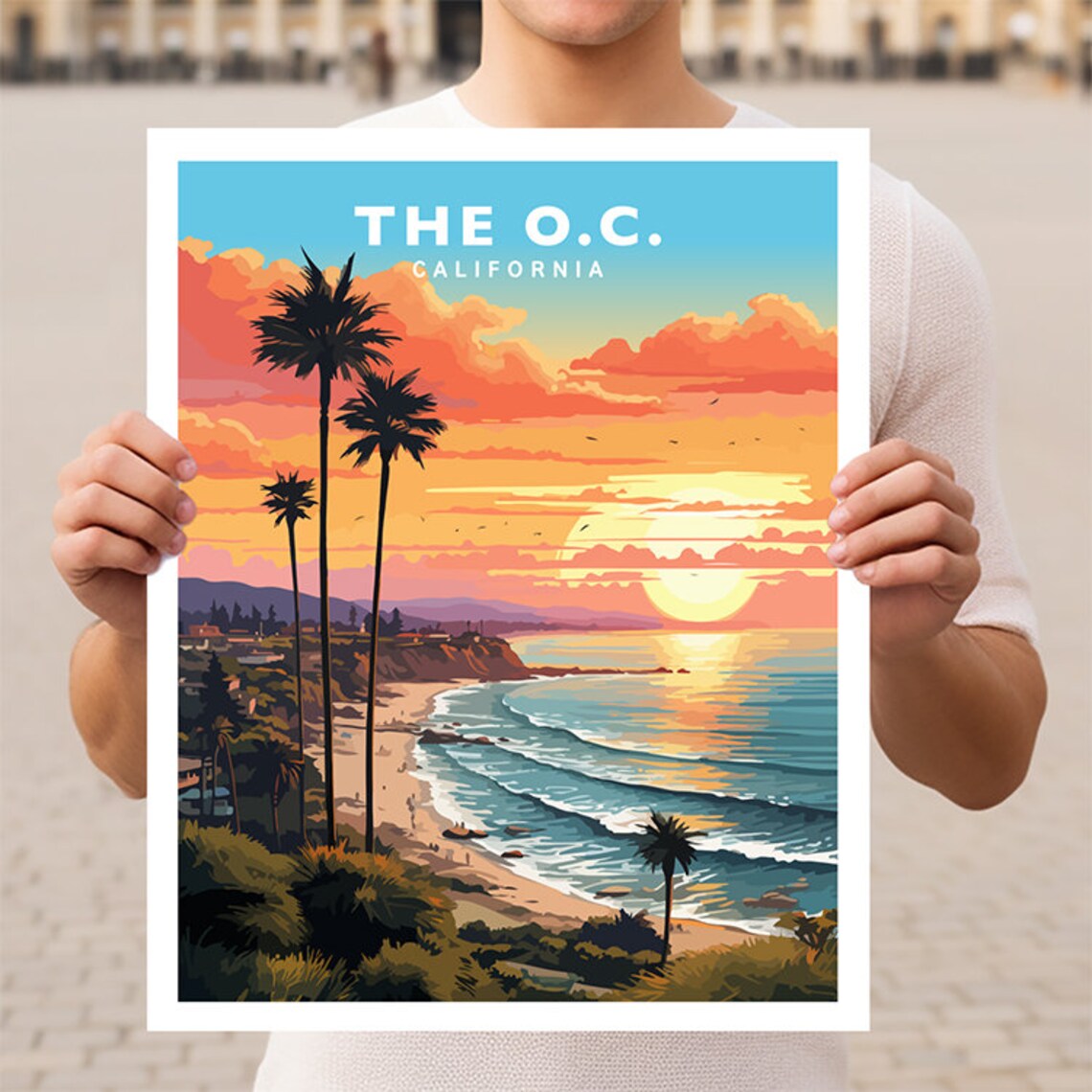 Orange County California Travel Poster Print
