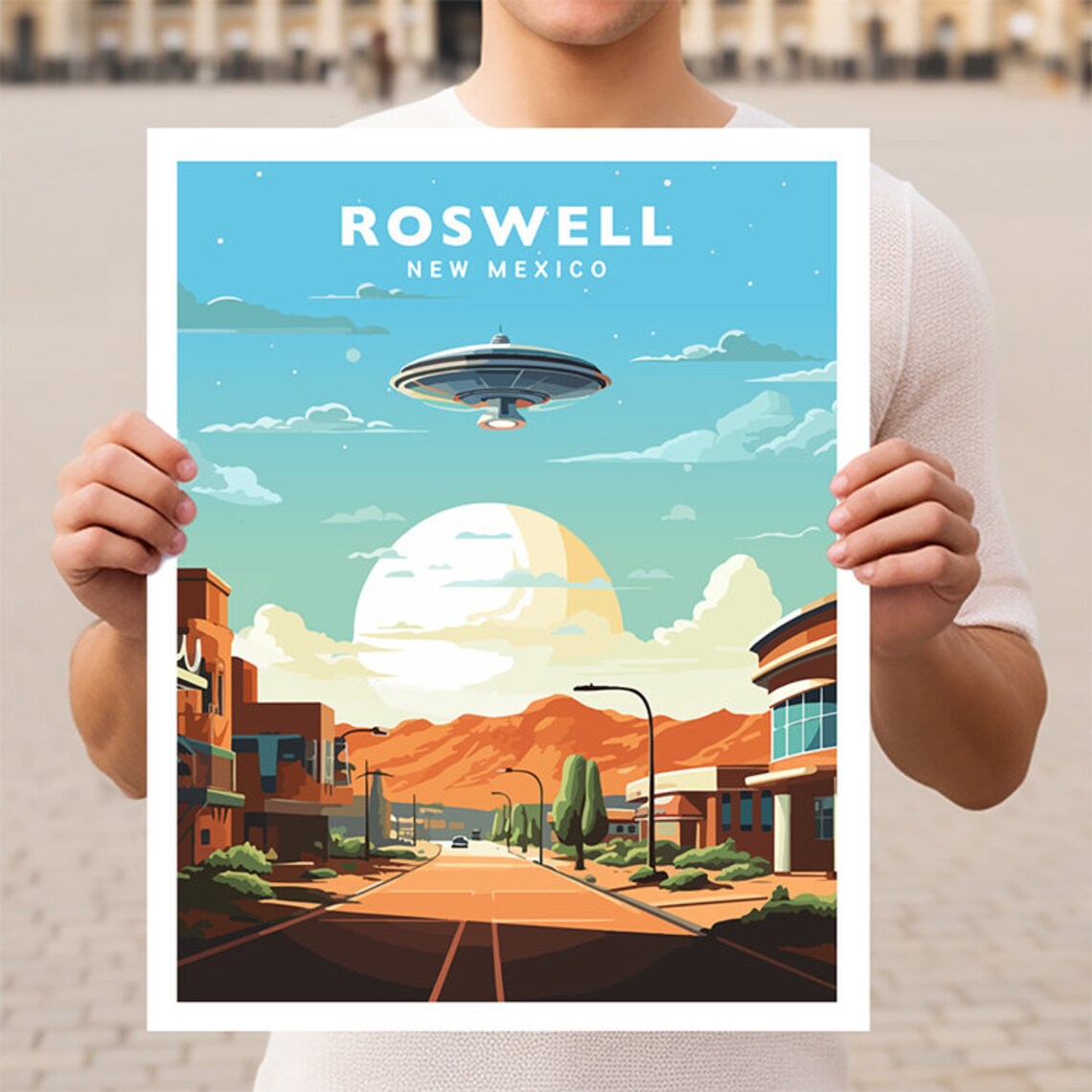 Roswell New Mexico Travel Poster, World & Cultural Art