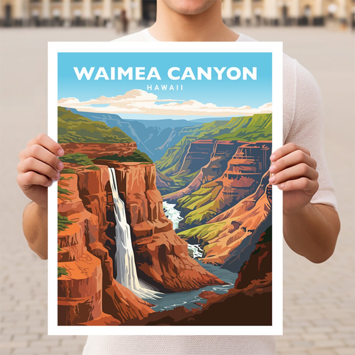 Waimea Canyon Hawaii Kauai Travel Poster Print