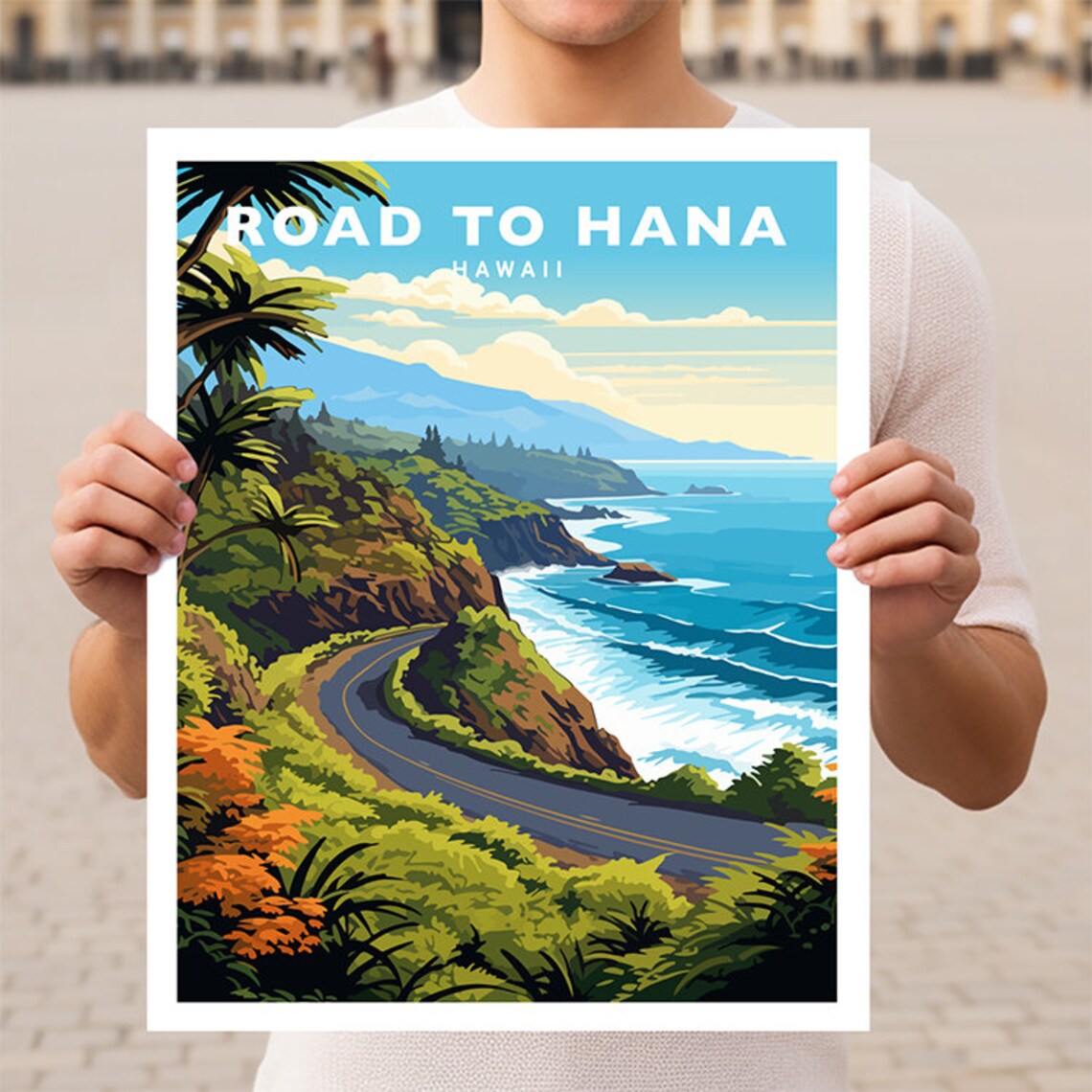 Road To Hana Hawaii Maui Travel Poster