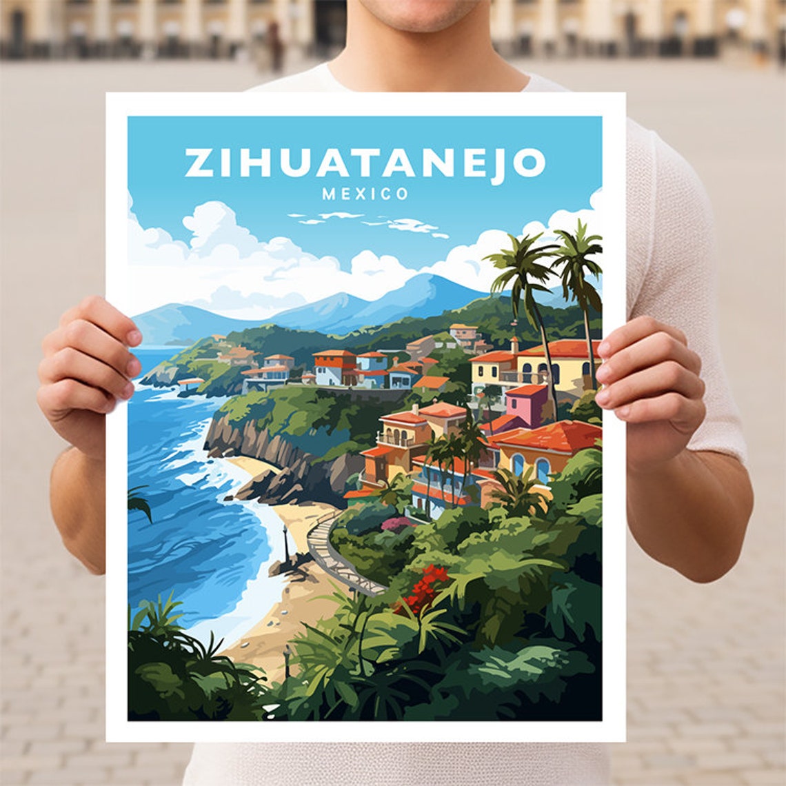 Zihuatanejo Mexico Guerrero Travel Wall Art Poster Print