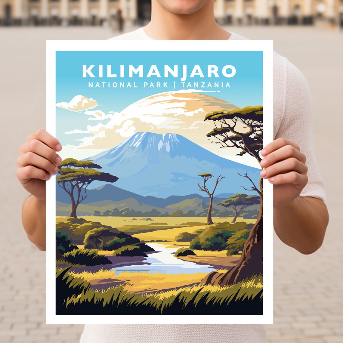Kilimanjaro National Park Tanzania Travel Poster
