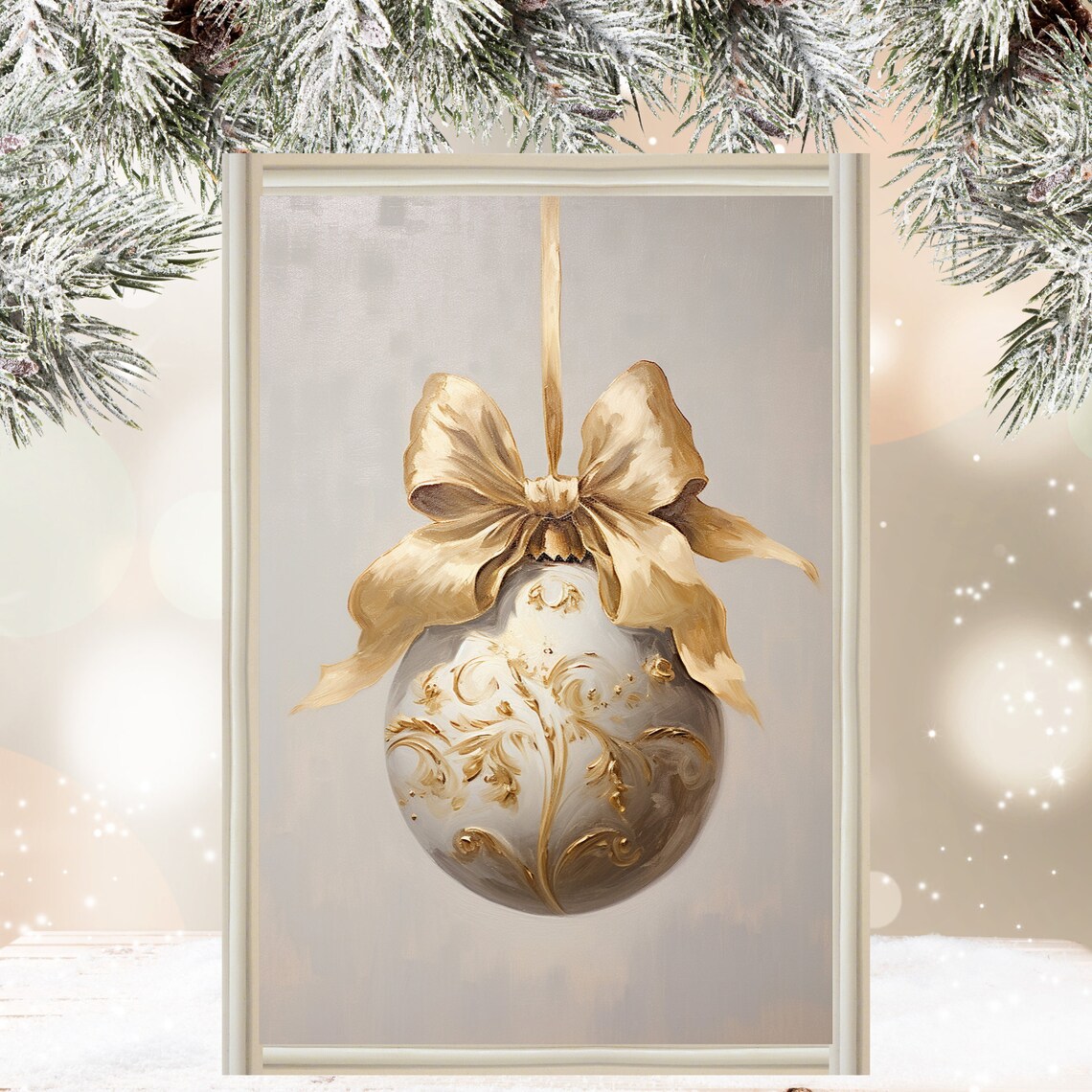 Poinsettia Christmas Nature Art Print