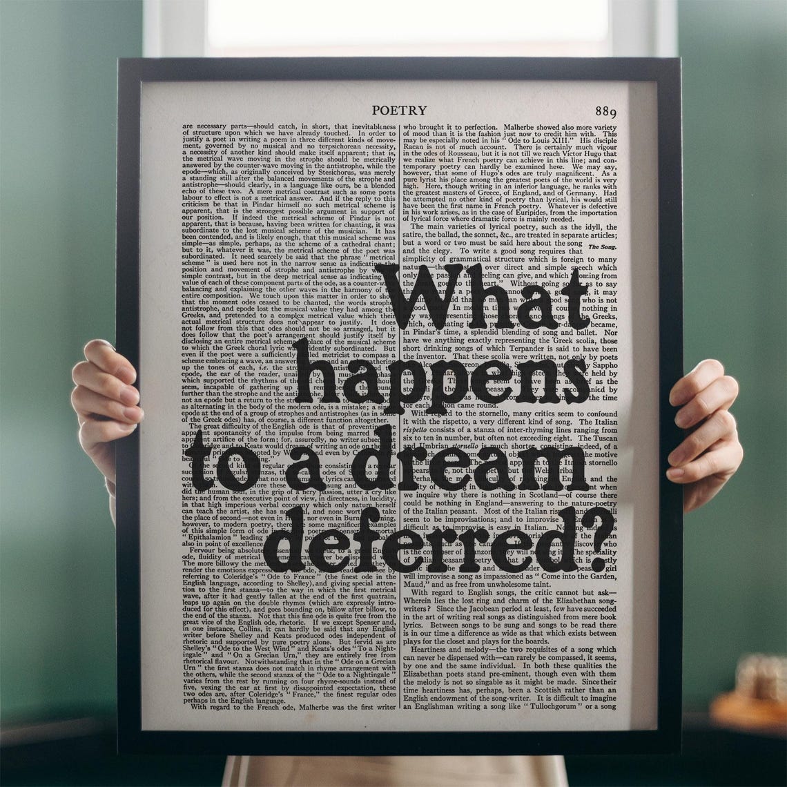 Langston Hughes What Happens To A Dream Deferred Harlem Poem Poster - Image 3