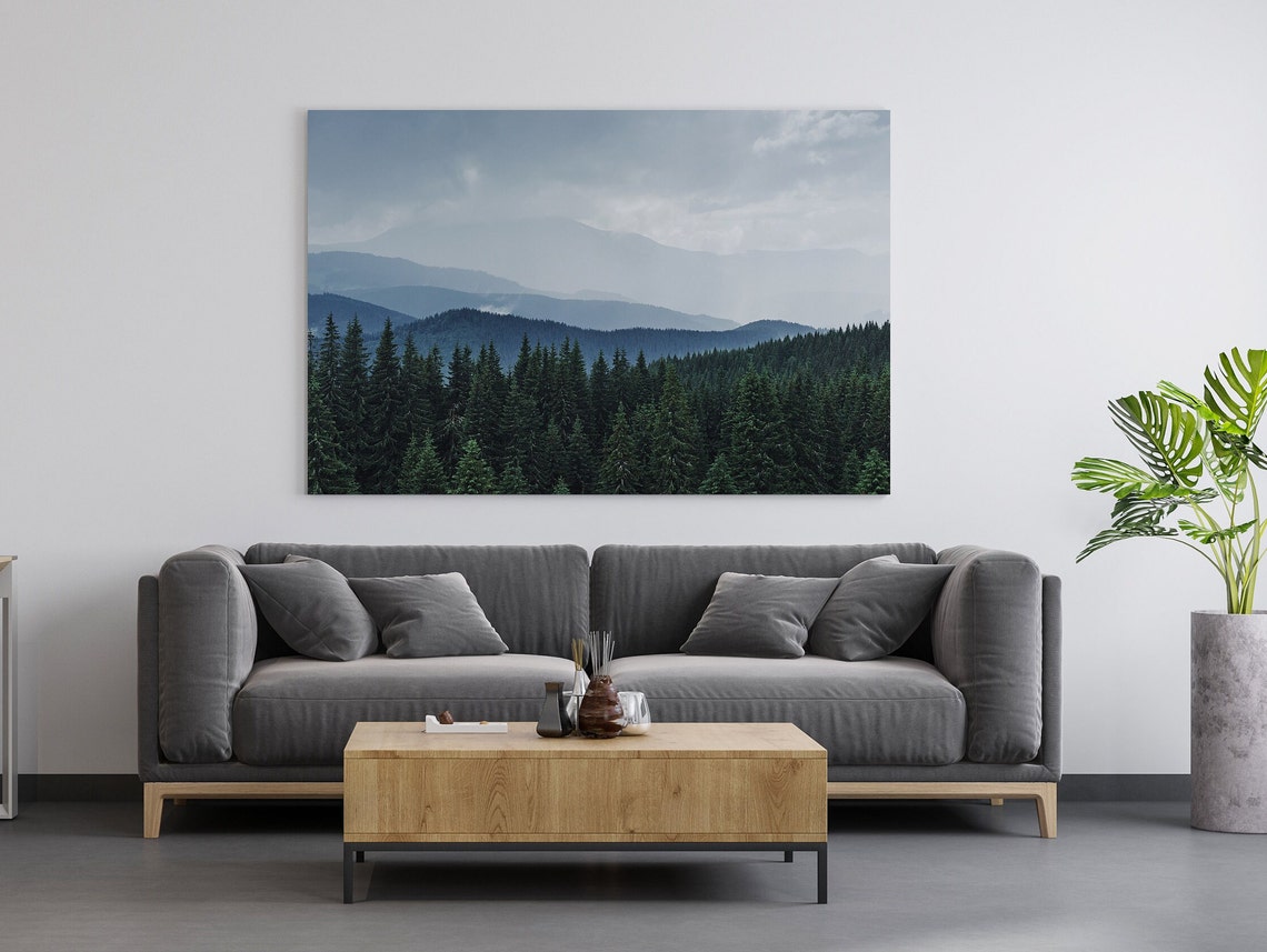 Mountain Art Print Forest Print Forest Large Tree Tree Print Mountain Art Print Forest Art Print - Image 3