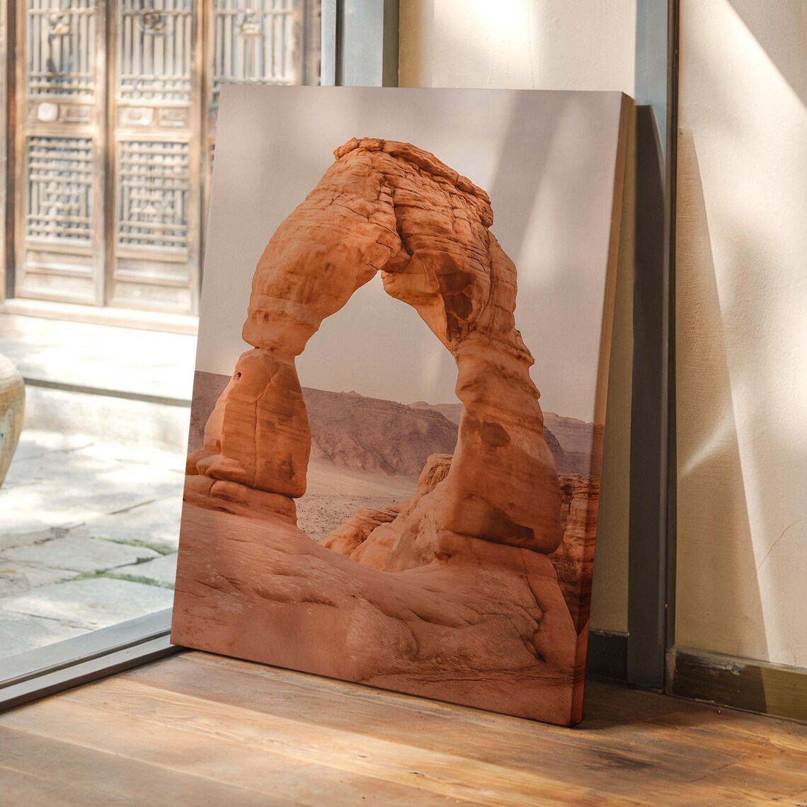 Delicate Arch Utah Red Rock Closeup Desert Nature Photography Poster