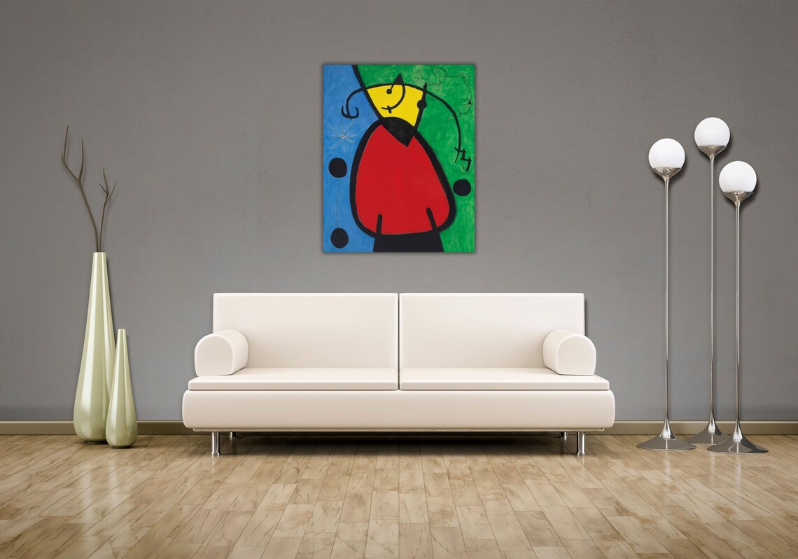 Joan Miro Colorful Abstract Shapes Red Green Blue Modernist Art Poster - Image 2