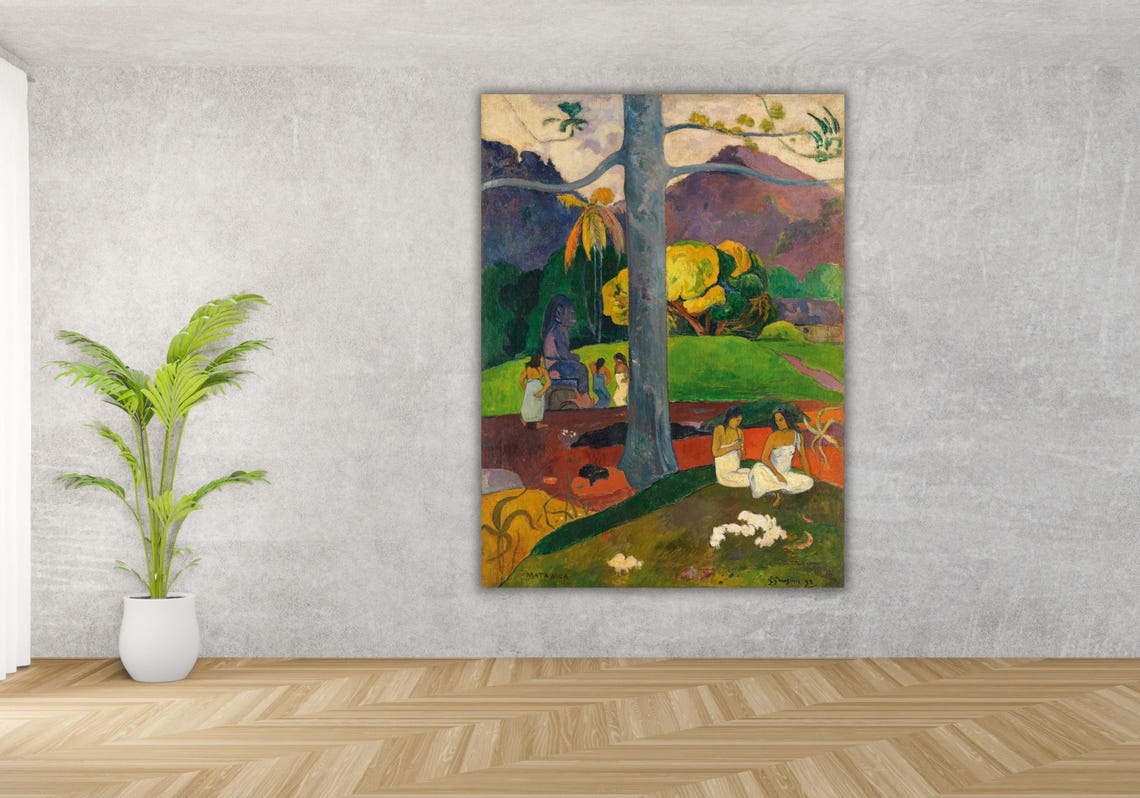Paul Gauguin Wall Art Paul Gauguin Mata Mua Art Poster Art Paul Gauguin Poster Mata Mua Art Print Vintage Art Modern Wall Art - Image 2