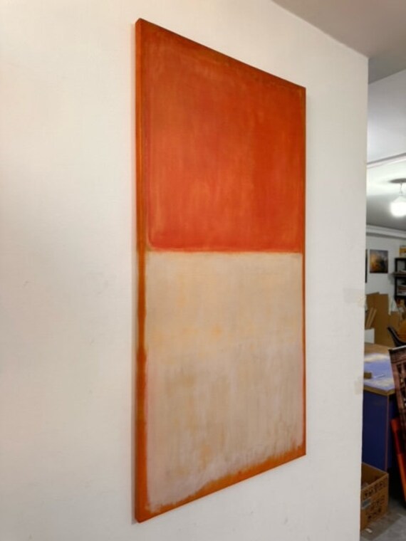 Ready To Hang Martk Rothko 24x47 Inches 60x120 Cm Framed Beige Orange Rothko Art Print