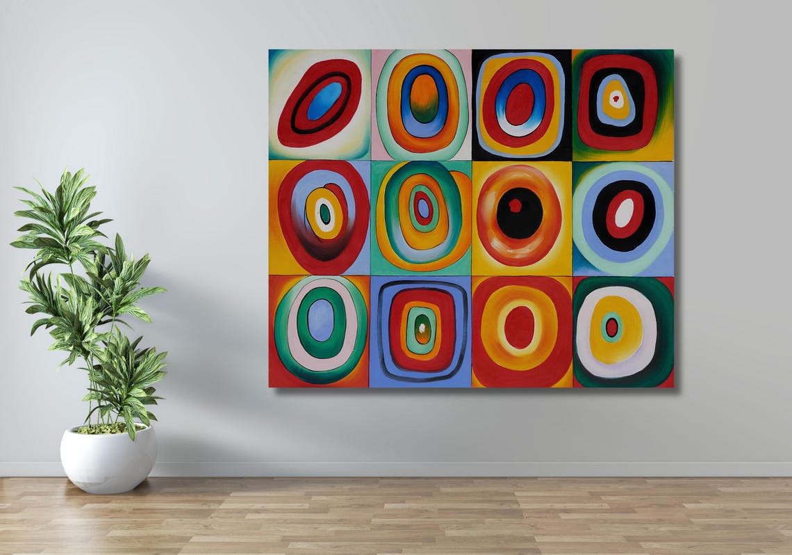 Wassily Kandinsky Concentric Circles Color Study Abstract Art Poster - Image 3