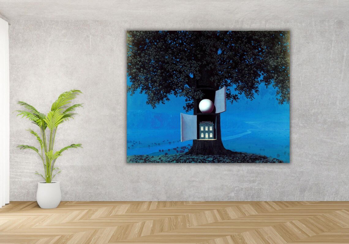 Rene Magritte The Voice of Space Surreal Tree House Dream Art Poster - Image 3