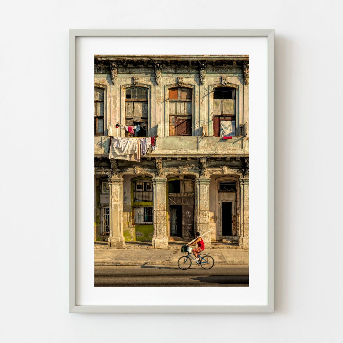 Rundown Havana Harbor Front Building Wall Art