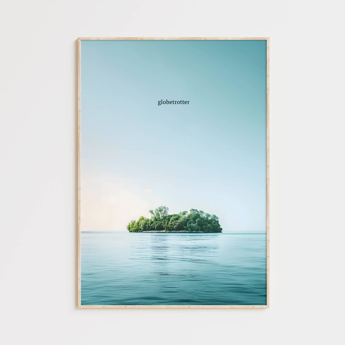 Tiny Green Island Globetrotter Quote Minimalist Photo Poster