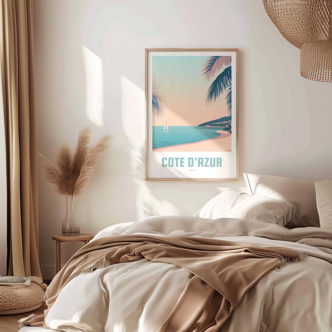 Cte Dazur Vintage Travel Poster, France Art Print - Image 3
