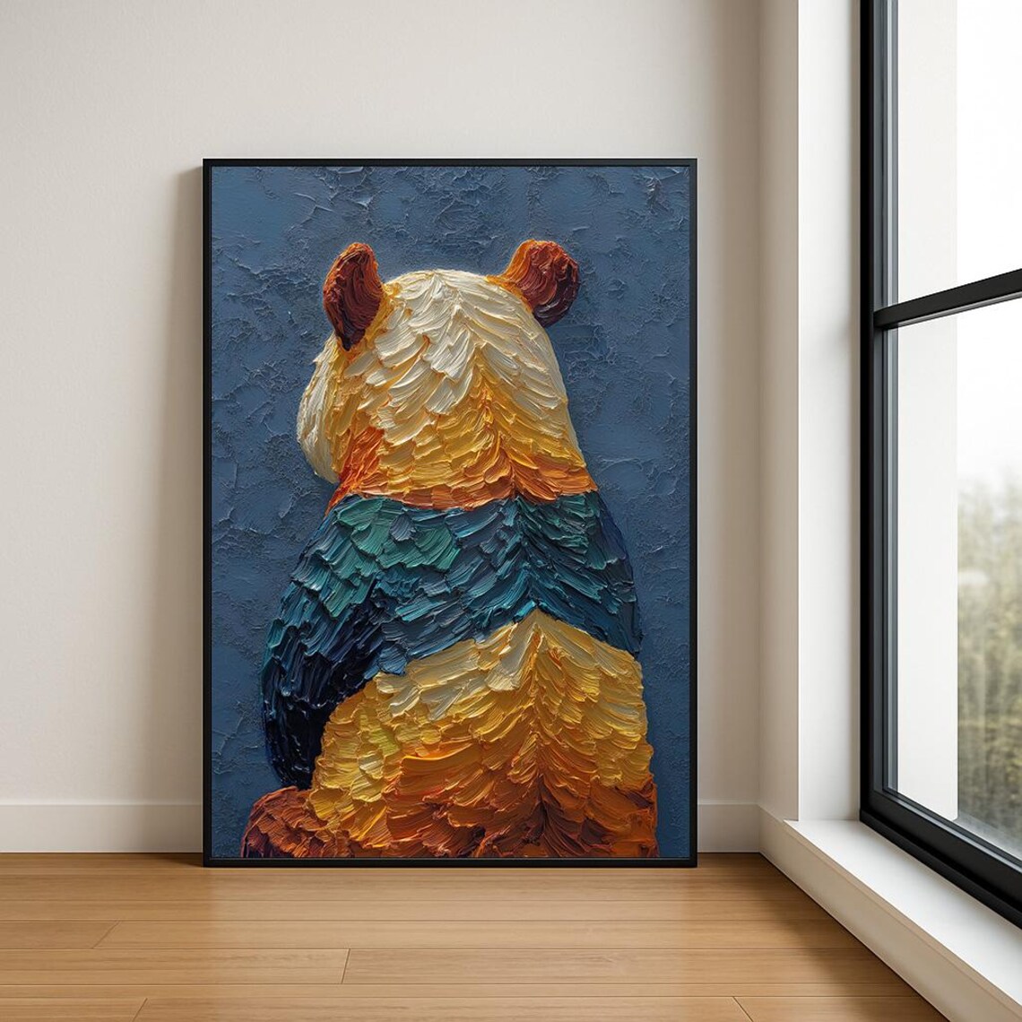 Colorful Panda Wall Art Print High Resolution