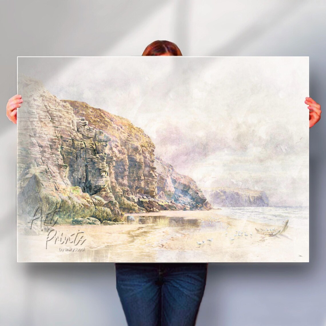 Cornish Coast, Cornwall Watercolour Style Poster