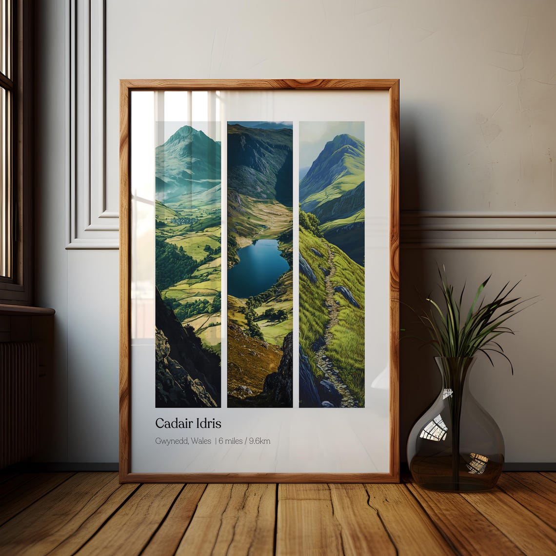 Cadair Idris Gwynedd Wales Poster Meirionnydd Welsh Mountains Print Cadair Idris Hiking Gwynedd County Art Snowdonia Gift Wales Souvenir
